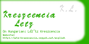 kreszcencia letz business card